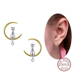 Sterling Silver Cat Sitting...