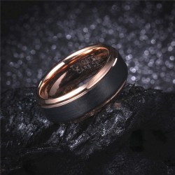 Black & Rose Gold Tungsten...