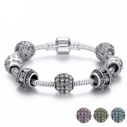 Crystal Beads Charm Bracelet